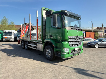 Camion grumier, Camion grue Mercedes-Benz Actros 2571 Holztransporter mit Kran: photos 2