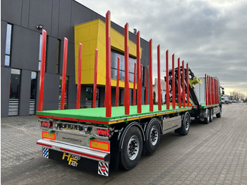 Remorque plateau pour transport de bois neuf Hydrofast Przyczepa platforma 3 osiowa do przewozu drewna / 3-axle platform trailer for timber transport: photos 2