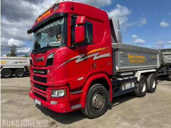 Camion benne 2018 Scania R580 GODT UTSTYRT TIPPBIL MED 3 AKSLET HENGER: photos 2