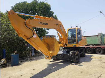 Pelle sur chenille good condition Hyundai used wheel excavator 210W-7 150W-7 secondhand machine cheap price for sale: photos 5