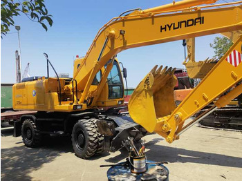 Pelle sur chenille good condition Hyundai used wheel excavator 210W-7 150W-7 secondhand machine cheap price for sale: photos 3