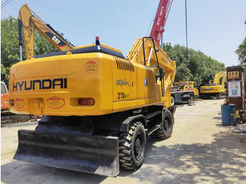 Pelle sur chenille good condition Hyundai used wheel excavator 210W-7 150W-7 secondhand machine cheap price for sale: photos 2