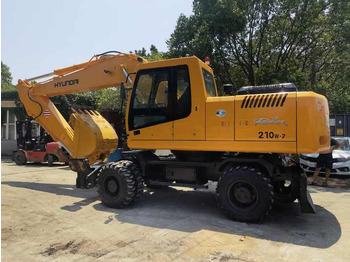 Pelle sur chenille good condition Hyundai used wheel excavator 210W-7 150W-7 secondhand machine cheap price for sale: photos 4