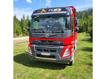 Camion grumier, Camion grue pour transport de bois VOLVO FMX 500: photos 2