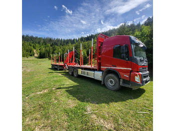 Camion grumier, Camion grue pour transport de bois VOLVO FMX 500: photos 4