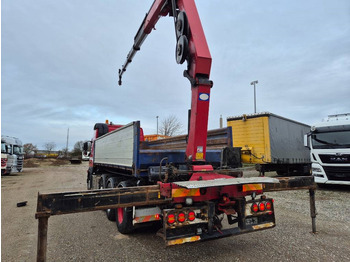 Camion grue Volvo FMX 500 8x4/4 // HMF 2120 K4 // 3 side tipper: photos 4
