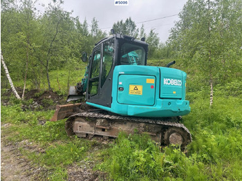 Pelle 2016 Kobelco SK75SR-3E excavator w/ 2 buckets, rototilt and factory new engine: photos 4