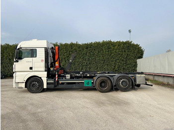 Camion ampliroll MAN TGX 26.480 SCARRABILE CON GRU DIETRO CABINA: photos 3