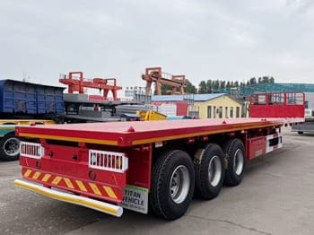 Semi-remorque plateau neuf TITAN Flatbed Tri Axle Truck Trailer for Sale in Tanzania: photos 2