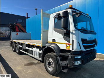 Camion plateau, Camion grue Iveco Trakker 360 6X4, EURO 6, Steel suspension, Palfinger: photos 3