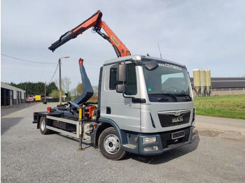 Camion ampliroll, Camion grue MAN TGL 12.250 Containersysteem met kraan Palfinger PK9001 + Remote: photos 2 Camion ampliroll, Camion grue MAN TGL 12.250 Containersysteem met kraan Palfinger PK9001 + Remote: photos 2