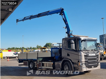 Camion plateau, Camion grue Scania P280 4X2 HMF 1420K-RC Kran Crane Automatic Euro 6: photos 3
