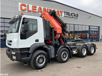 Camion grue Iveco Stralis AD410T44 8x4 Palfinger 44 Tonmeter laadkraan + Fly-Jib Just 222.398 km!: photos 4