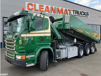 Camion benne, Camion grue Scania G 490 8x4 Euro 6 Hiab 24 Tonmeter laadkraan: photos 3