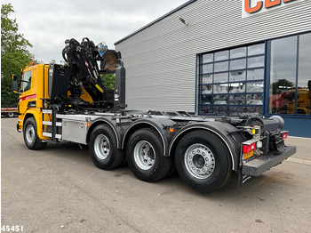 Camion ampliroll, Camion grue Scania P 410 8x4 Euro 6 Palfinger 14 Tonmeter Z-kraan: photos 5