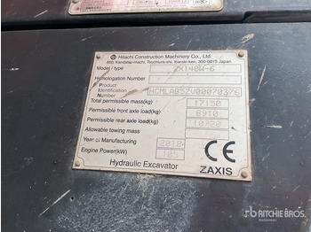 Pelle sur pneus HITACHI ZX140W-6