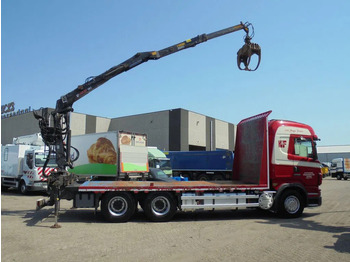 Camion plateau Scania R730 V8 + Euro 5 + Loglift 115Z + 6X4: photos 3