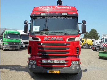 Camion plateau Scania R730 V8 + Euro 5 + Loglift 115Z + 6X4: photos 2