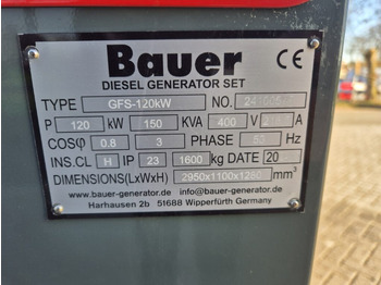 Groupe électrogène neuf BAUER GFS-120 kW diesel generator: photos 4