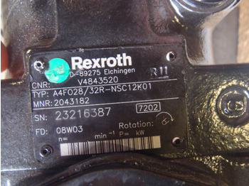 Pompe hydraulique pour Engins de chantier Rexroth A4FO28/32R-NSC12K01 - V4843520: photos 3
