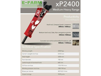 Marteau hydraulique pour Engins de chantier xp2400: photos 2