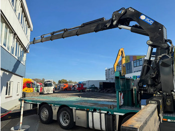 Camion plateau, Camion grue Scania G440 8X2 EURO 6 HMF 8520 + REMOTE CONTROL TWISTLOCKS: photos 4