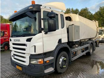 Benne à ordures ménagères Scania P 310 B 6X2 + HALLER 22 M3: photos 1