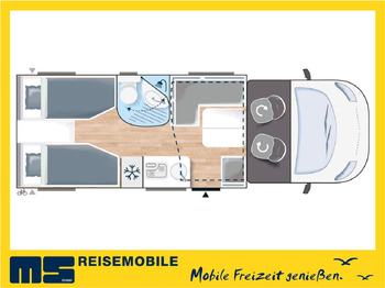 Camping-car profilé Chausson 627 GA TITANIUM -PREMIUM /EINZELBETTEN & HUBBETT: photos 2