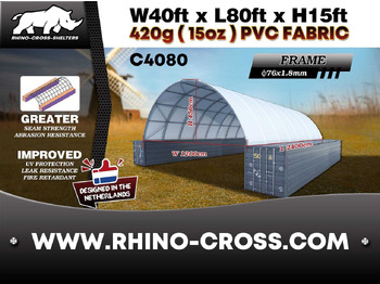 Cuve de stockage Rhino-Cross-Shelter C4080 - 24x12x4,5 m: photos 3