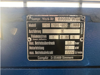 Compresseur d'air Compair MSK-G22 Elektrische Schroefcompressor 22 kW 3000 L / min 10 Bar: photos 3