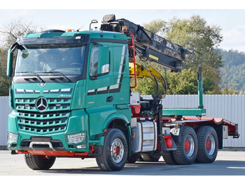 Camion grumier, Camion grue Mercedes-Benz AROCS 3363 *HOLZTRANSPORTER * LOGLIFT 251S /6x4: photos 3