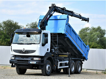 Camion grue, Camion benne Renault KERAX 370 DXI* HIAB 122B-3 HIDUO/FUNK * 6x4: photos 2