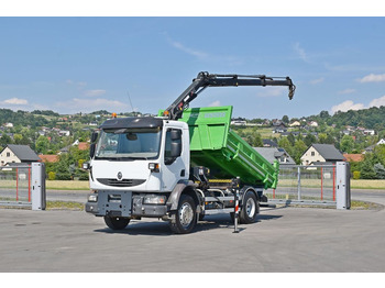 Camion grue, Camion benne Renault MIDLUM 220 DXI *KIPPER 3,80m *HIAB 077 B-2 DUO: photos 2