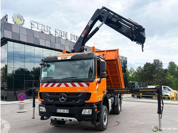 Camion grue Mercedes-Benz  Actros 1841 AK 4x4 Hiab 288E-7 Crane Kipper: photos 4