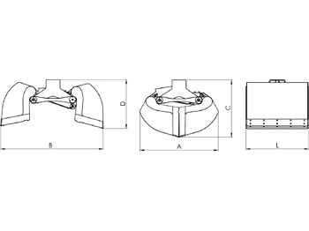 Benne preneuse pour Grue auxiliaire neuf Clamshell bucket with high capacity BV-S 650: photos 3