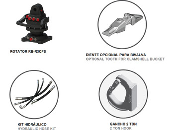 Benne preneuse pour Grue auxiliaire neuf Clamshell bucket  withouth side-walls BV-MR 50: photos 3