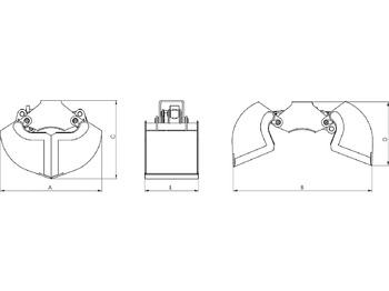Benne preneuse pour Grue auxiliaire neuf Clamshell bucket  withouth side-walls BV-MR 50: photos 4