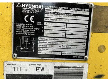Chariot élévateur électrique Hyundai 25B-9: photos 4