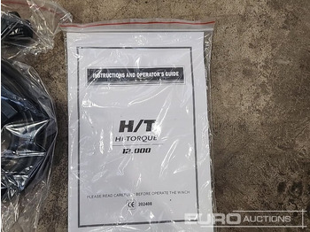 Équipement de garage Unused Hi-Torque HT12000 12 Volt Winch, 3/8" x 85' Rope: photos 5