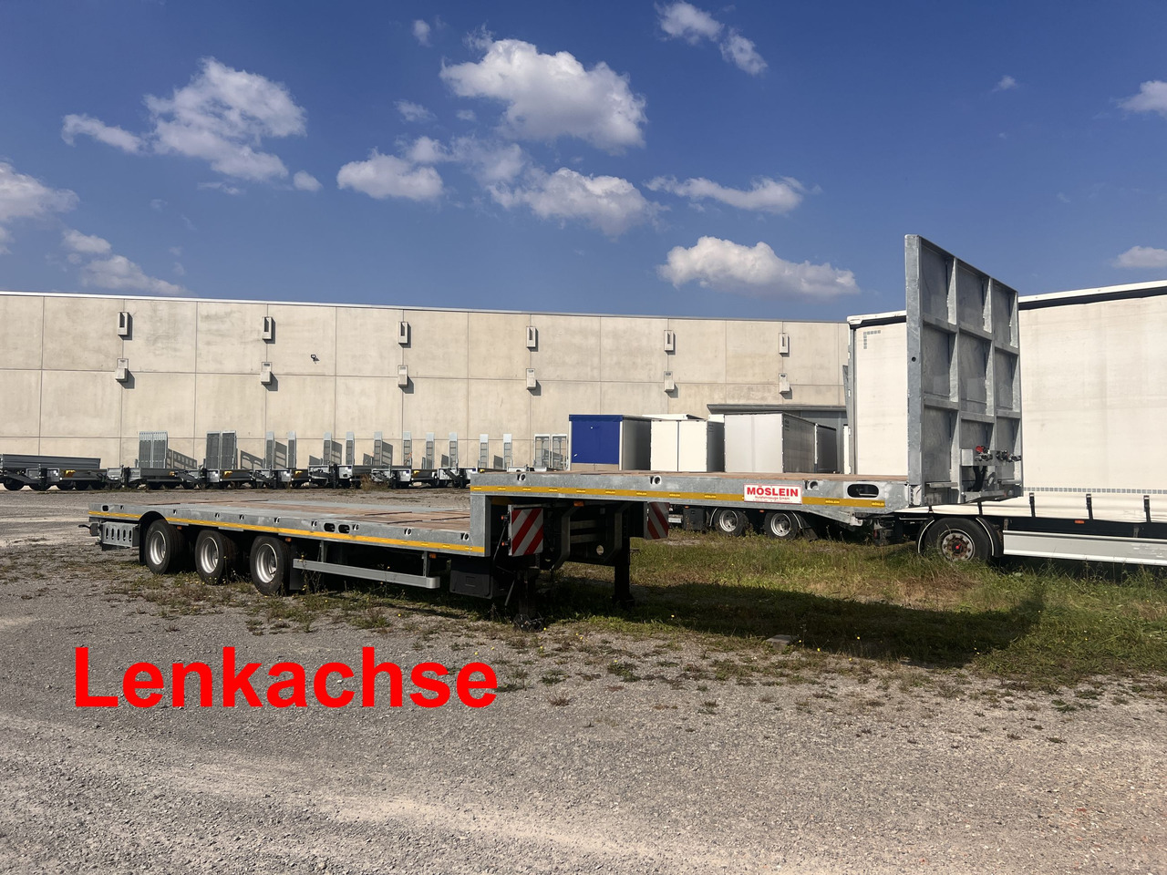 Möslein ST 3 Plato 8,7 3 Achs Satteltieflader Plato 45 t GGfür Fertigteile, Baumaschinen - Semi-remorque surbaissé: photos 1 Möslein ST 3 Plato 8,7 3 Achs Satteltieflader Plato 45 t GGfür Fertigteile, Baumaschinen - Semi-remorque surbaissé: photos 1