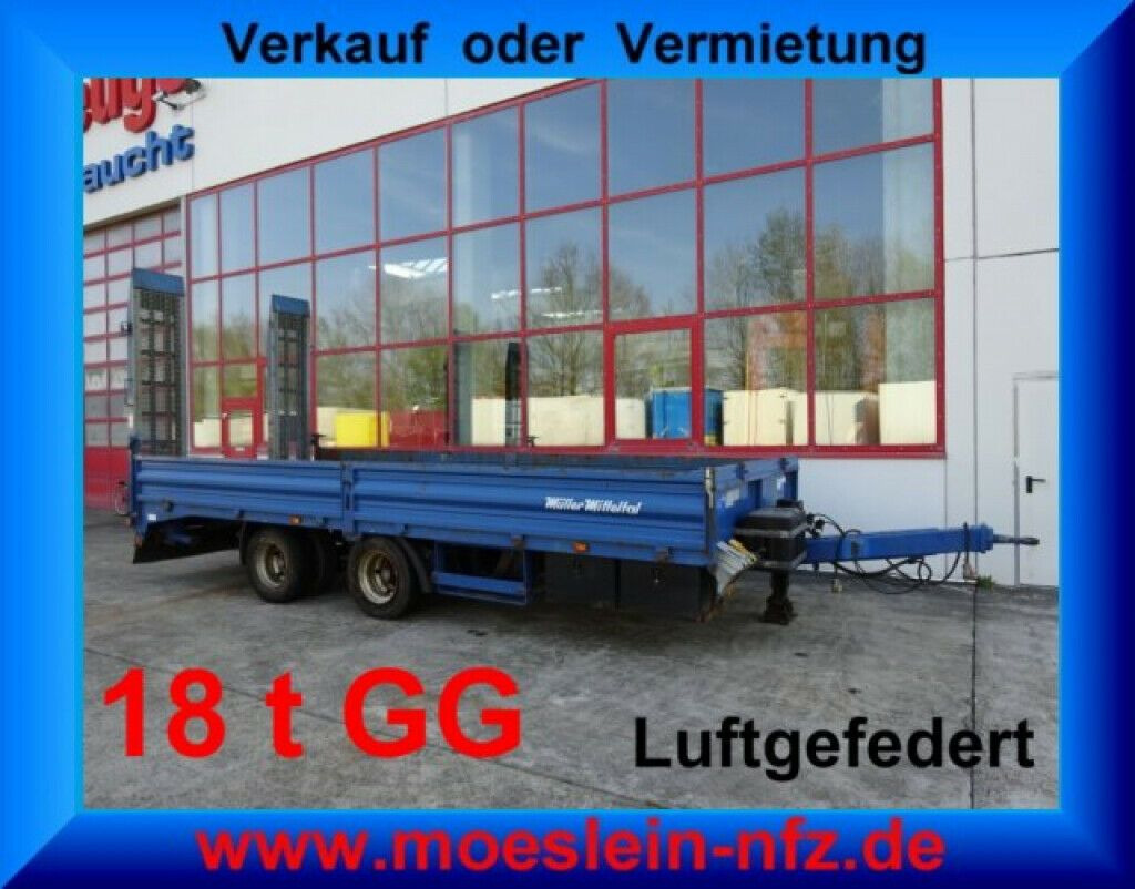Müller-Mitteltal 18 t GG Tandemtieflader - Remorque porte-engin surbaissée: photos 1 Müller-Mitteltal 18 t GG Tandemtieflader - Remorque porte-engin surbaissée: photos 1