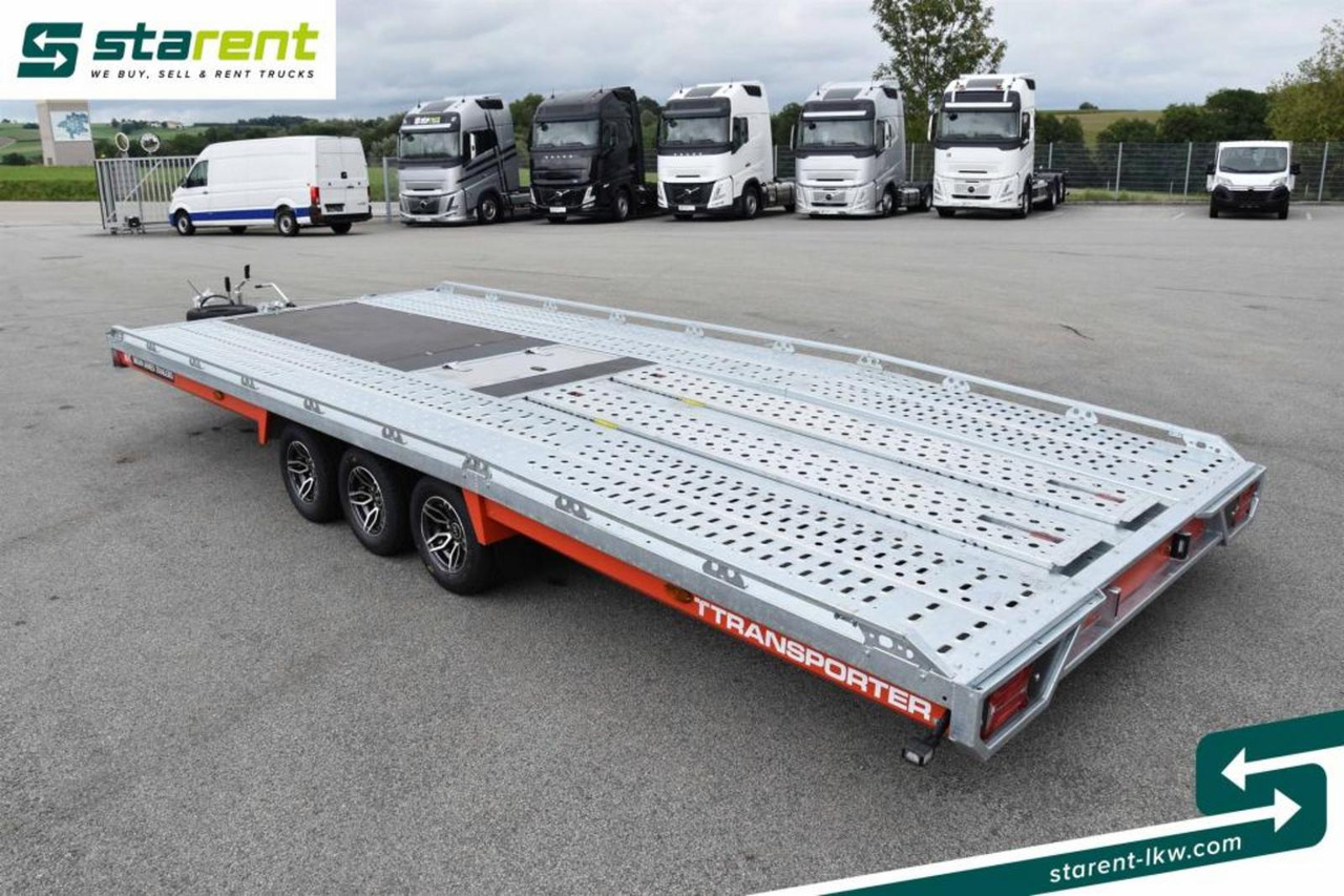 Remorque porte-voitures neuf Brian James Trailers T-Transporter Rampen Seilwinde Kippbar Alu: photos 7