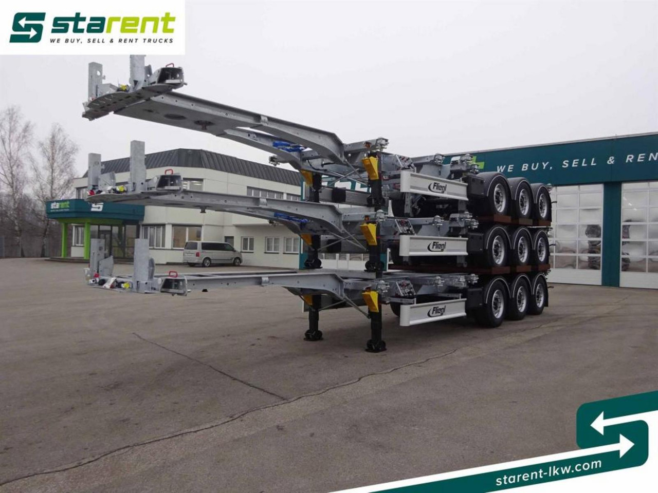 Fliegl Containerchassis ADR, 1x20 / 2x20 / 1x30 / 1x40 - Semi-remorque porte-conteneur/ Caisse mobile: photos 1 Fliegl Containerchassis ADR, 1x20 / 2x20 / 1x30 / 1x40 - Semi-remorque porte-conteneur/ Caisse mobile: photos 1