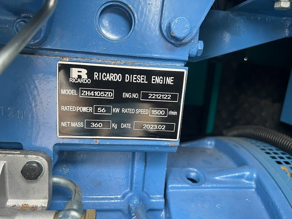 Groupe électrogène Ricardo 50KVA 40KW SILENT GENERATOR 3 PHASE 50HZ 400V NEW: photos 8