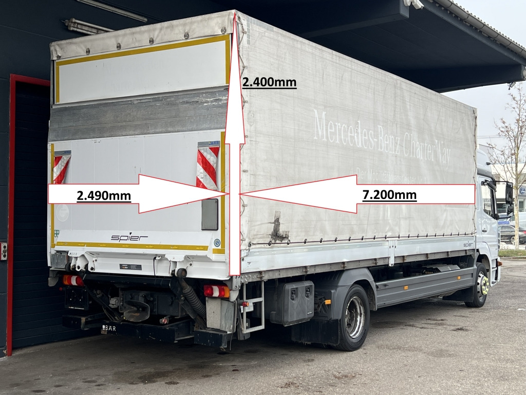 Camion à rideaux coulissants Mercedes-Benz Atego 1230 Klima ACC Schlafkabine 7,2m P+P LBW: photos 11 Camion à rideaux coulissants Mercedes-Benz Atego 1230 Klima ACC Schlafkabine 7,2m P+P LBW: photos 11