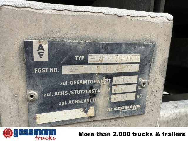 Ackermann Z-EAF 19-7,8/100TZ, Verzinkt - Remorque porte-conteneur/ Caisse mobile: photos 3 Ackermann Z-EAF 19-7,8/100TZ, Verzinkt - Remorque porte-conteneur/ Caisse mobile: photos 3