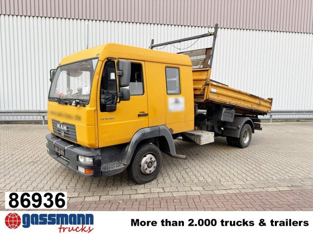 MAN LE 8.180 4X2 BB Doka, 2x AHK - Camion benne: photos 1 MAN LE 8.180 4X2 BB Doka, 2x AHK - Camion benne: photos 1