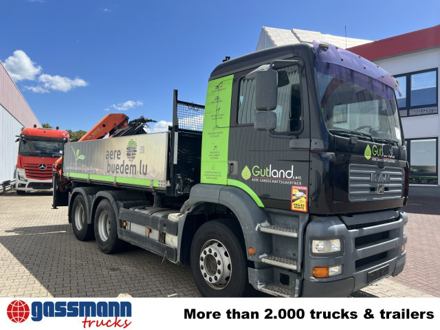 Camion benne, Camion grue MAN TGA 26.363 6x4 BB, 2-S-Alukipper: photos 8