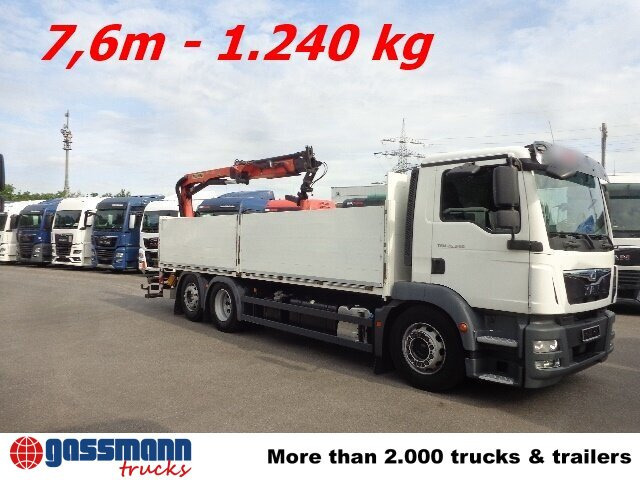 MAN TGM 26.340 6x2-4 LL,Lenk-Liftachse, Heckkran, - Camion plateau, Camion grue: photos 5 MAN TGM 26.340 6x2-4 LL,Lenk-Liftachse, Heckkran, - Camion plateau, Camion grue: photos 5