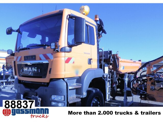 MAN TGS 18.320 4x4 BB, Winterdienstausstattung, Kran - Camion benne, Camion grue: photos 1 MAN TGS 18.320 4x4 BB, Winterdienstausstattung, Kran - Camion benne, Camion grue: photos 1